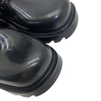 Bottega Veneta Strut Lace Up Rubber Boots Ankle Shoes Black — view 6
