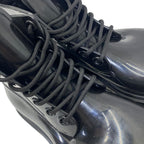 Bottega Veneta Strut Lace Up Rubber Boots Ankle Shoes Black — view 7
