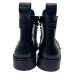 Bottega Veneta Strut Lace Up Rubber Boots Ankle Shoes Black — view 4