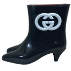 Gucci Interlocking Ankle Boots Rain Pointed Toe Rubber — view 3