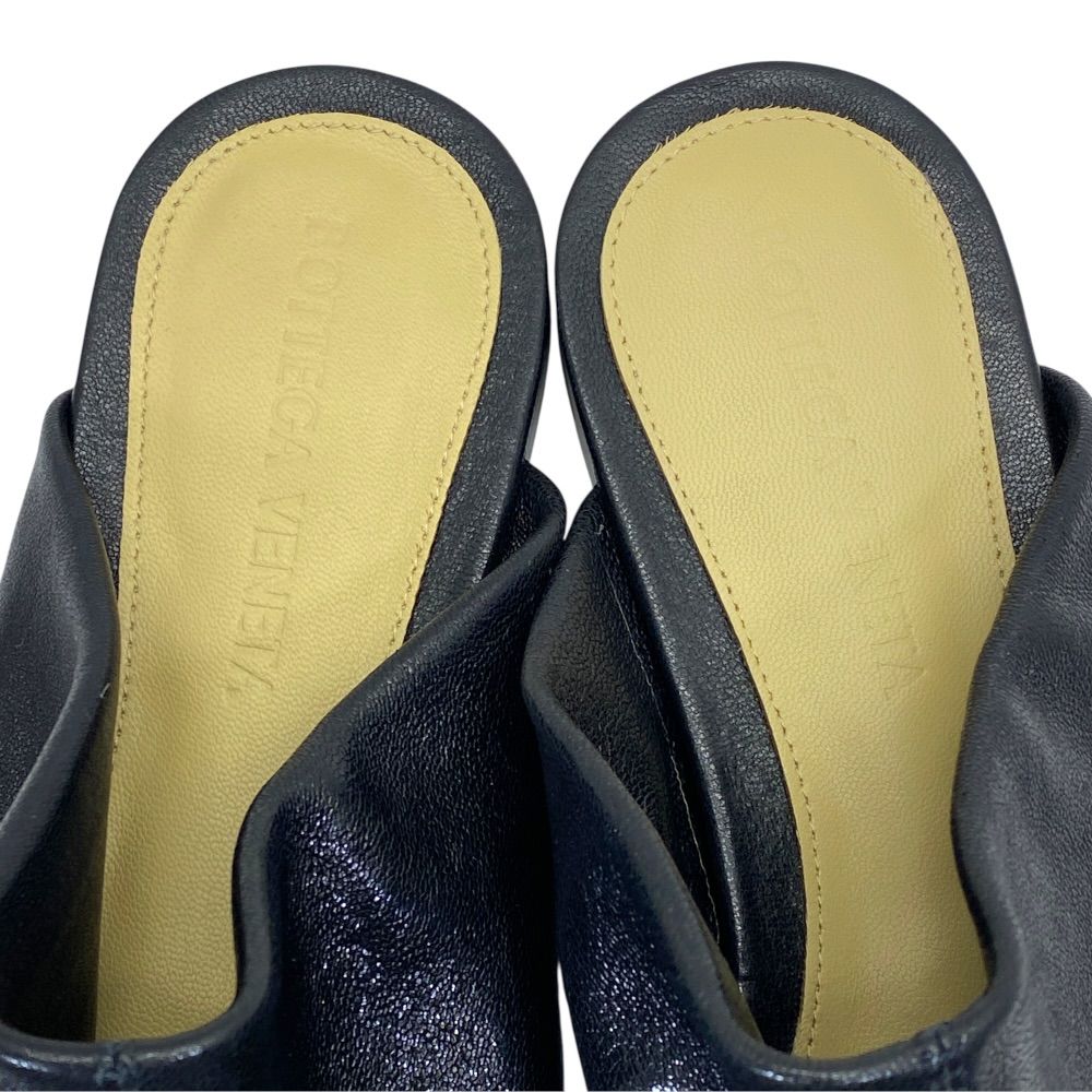 Bottega Veneta Sandals Mule Slippers Sock Nappa Leather Black — view 8