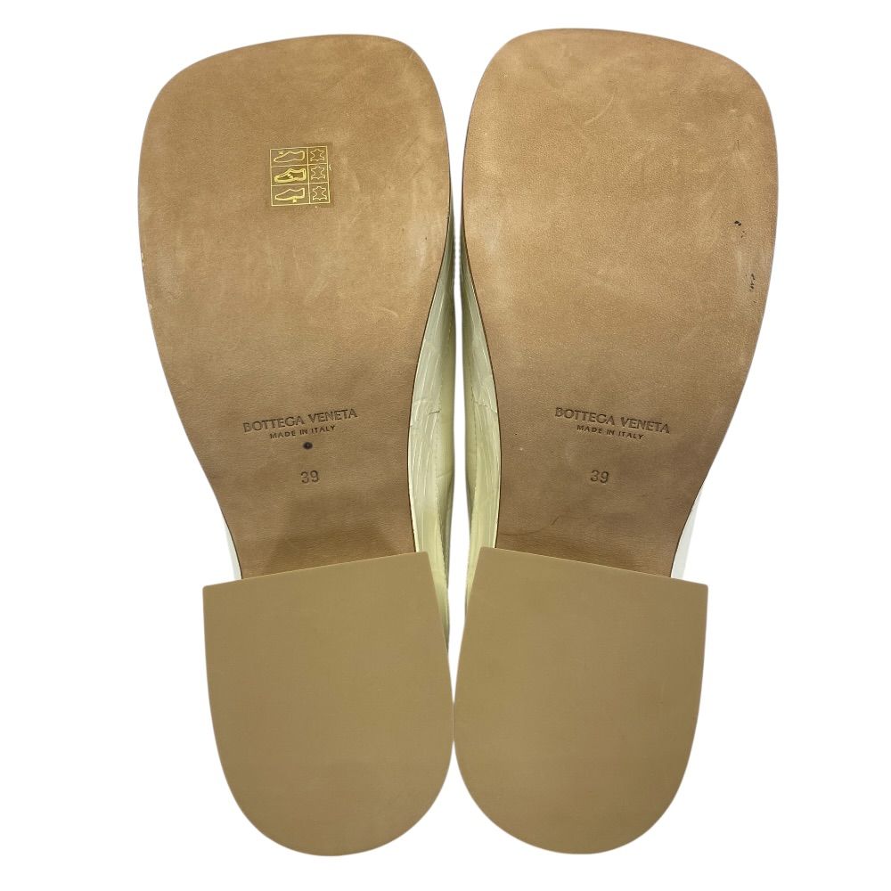 Bottega Veneta Wedge Clog Sandals Sabot Croco Embossed Leather — view 9