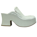 Bottega Veneta Wedge Clog Sandals Sabot Croco Embossed Leather — view 5