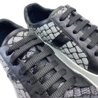 Bottega Veneta Sneakers Shoes Lame Weave Fabric Leather Silver Silver-black — view 6