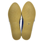 Gucci Espadrilles Slip on Flat Shoes GG Embossed Leather Blue — view 9
