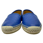 Gucci Espadrilles Slip on Flat Shoes GG Embossed Leather Blue — view 2