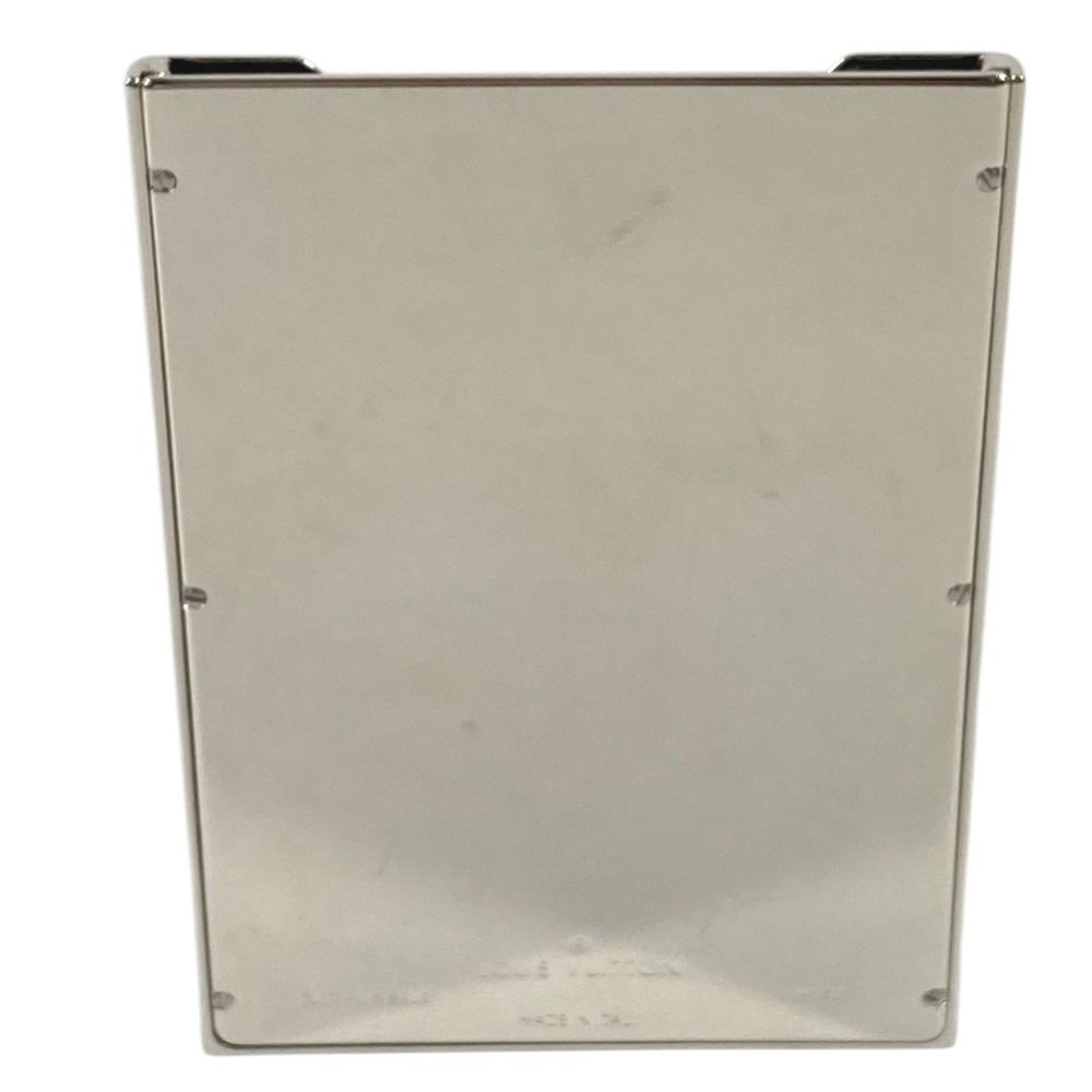 Louis Vuitton Card Case Holder Metal Silver — view 2