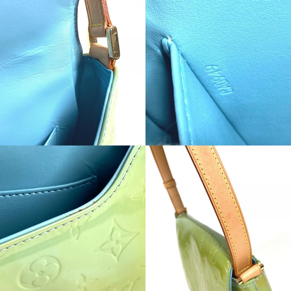 Louis Vuitton Shoulder Bag Thompson Street Monogram Vernis Canvas Baby Blue — view 9