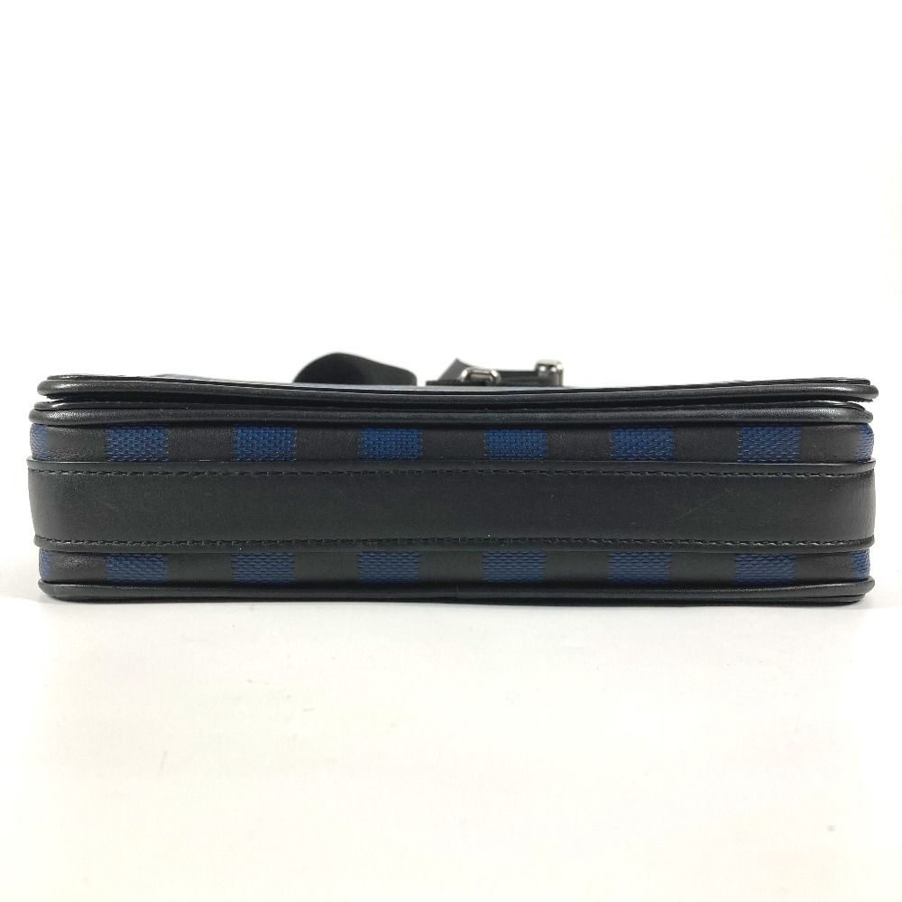 Louis Vuitton Shoulder Bag Studio Messenger Leather Black Blue — view 5