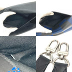 Louis Vuitton Shoulder Bag Studio Messenger Leather Black Blue — view 9