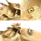 Chanel Shoulder Bag CC Logo Caviar Leather Beige — view 9