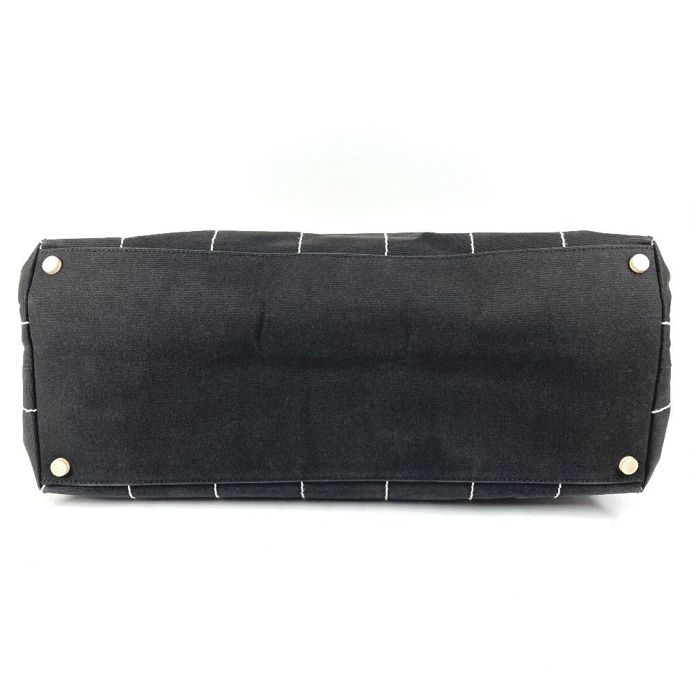 Chanel Shoulder Bag CC Logo Canvas Black — view 5