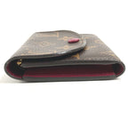Louis Vuitton Bifold Wallet Porte Monnaie Rosalie Monogram Canvas Fuchsia Brown — view 4