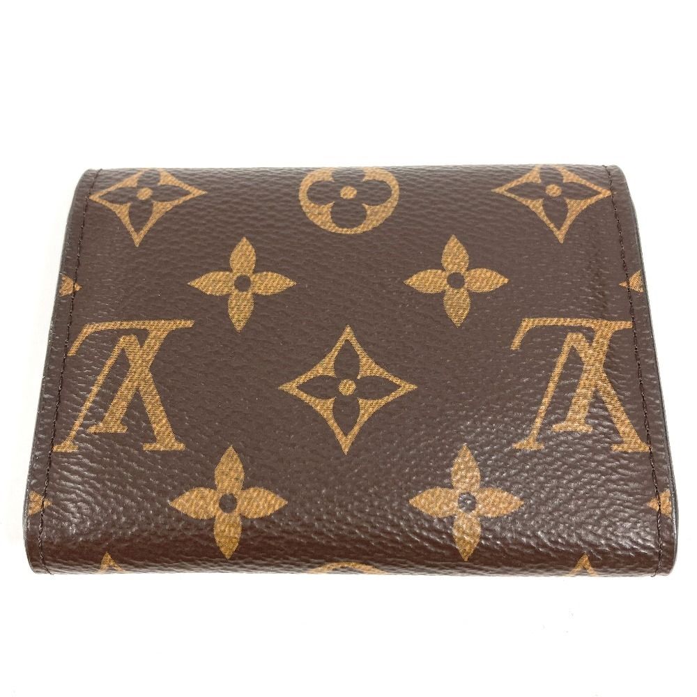 Louis Vuitton Bifold Wallet Porte Monnaie Rosalie Monogram Canvas Fuchsia Brown — view 2