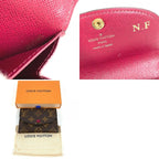 Louis Vuitton Bifold Wallet Porte Monnaie Rosalie Monogram Canvas Fuchsia Brown — view 9