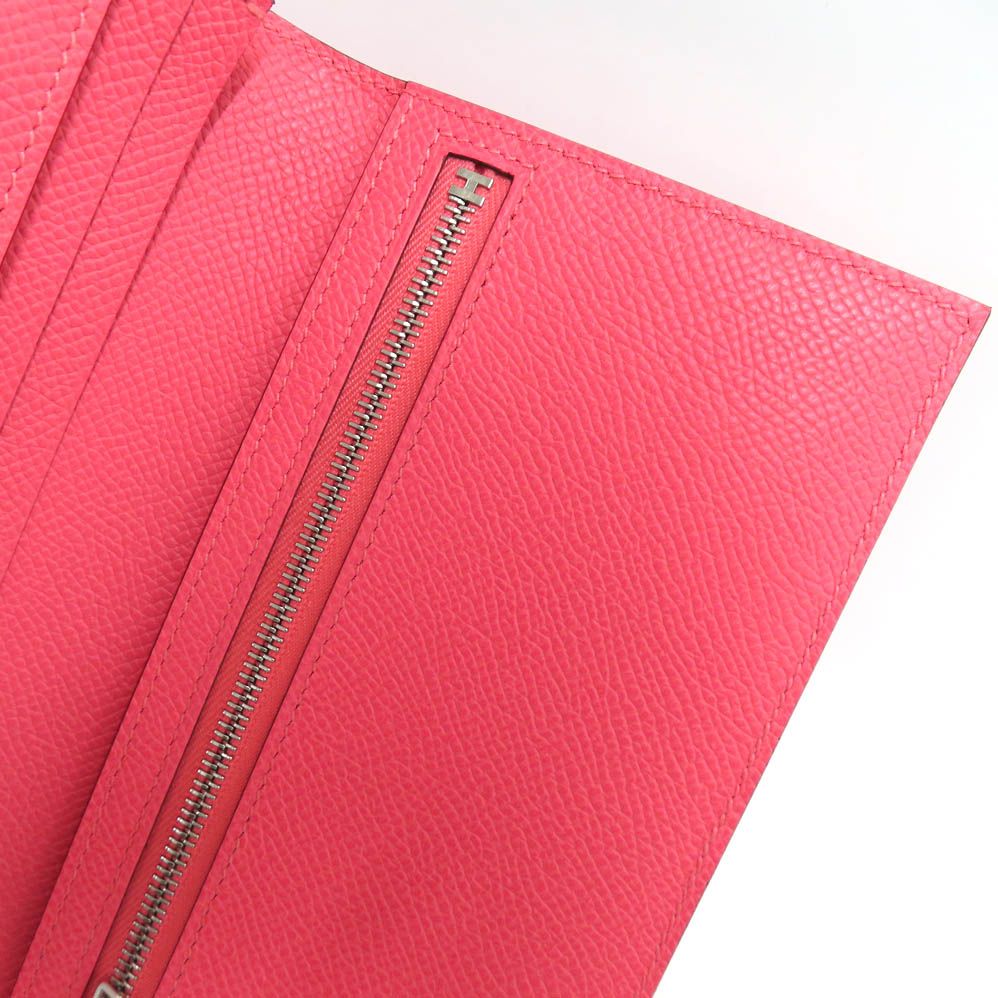 Hermes Bearn Souffle Rose Azalea Epsom Silver — view 6