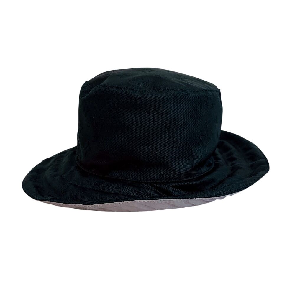 Louis Vuitton Reversible Apia Ring Monogram Polyester Hat Black — view 5