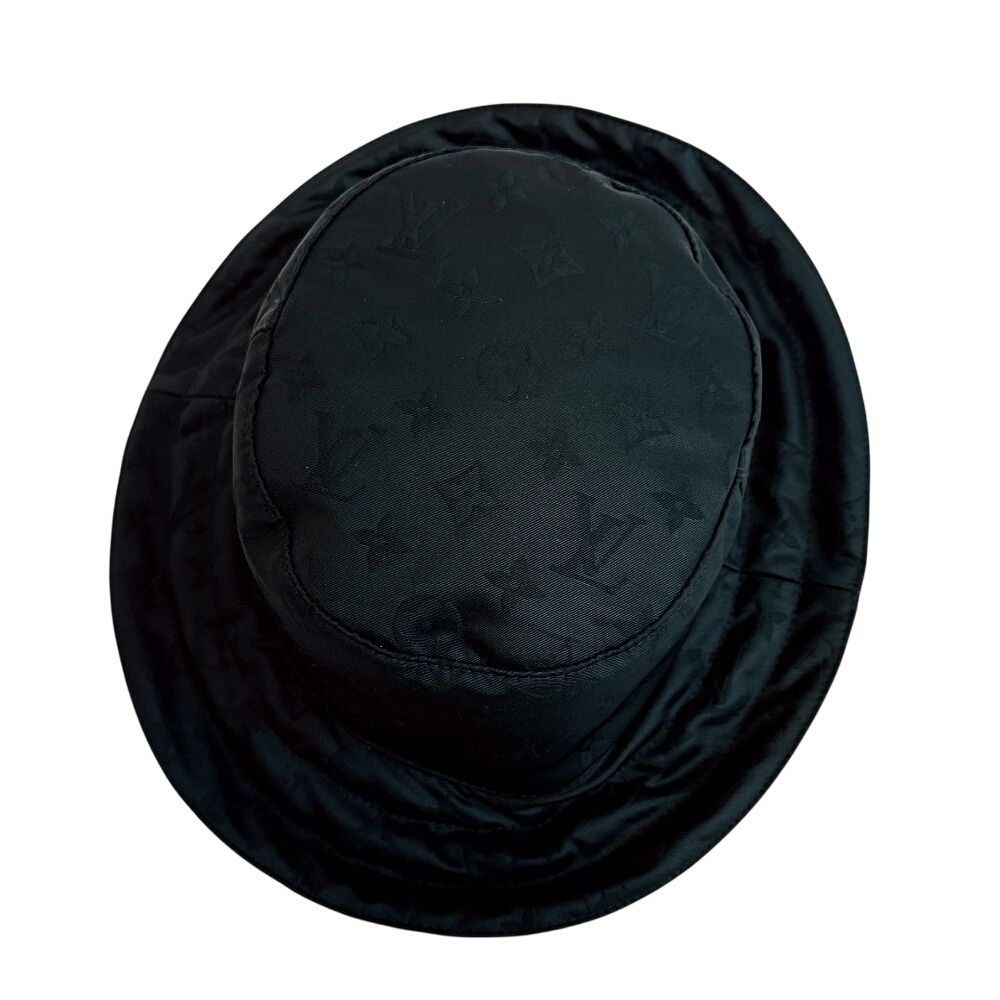 Louis Vuitton Reversible Apia Ring Monogram Polyester Hat Black — view 6