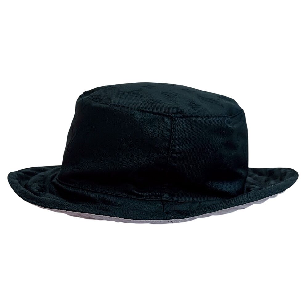 Louis Vuitton Reversible Apia Ring Monogram Polyester Hat Black — view 4