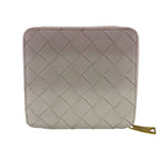 Bottega Veneta Zip Around Maxi Intrecciato Leather Bifold Wallet Pink — view 2