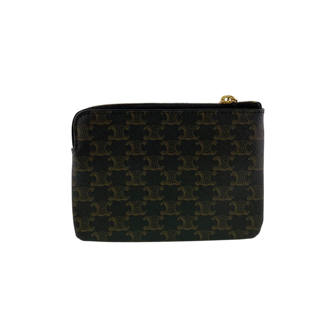 Celine Triomphe Coin Case Brown — view 2