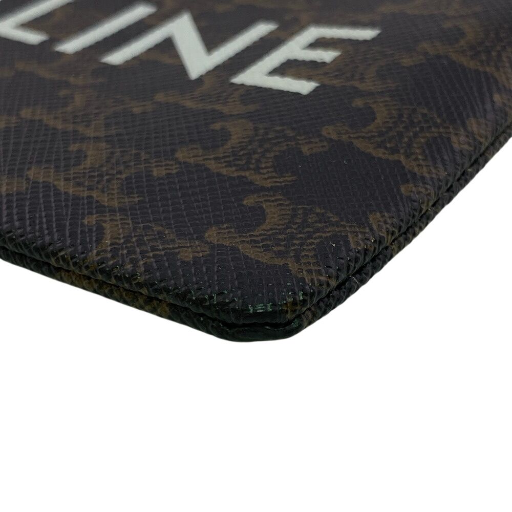 Celine Triomphe Coin Case Brown — view 4