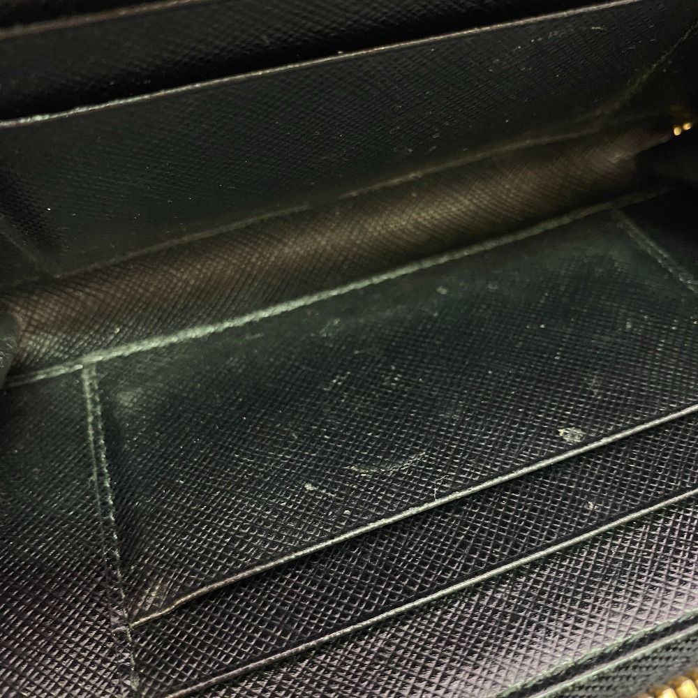 Prada Chain Wallet Leather Black — view 6