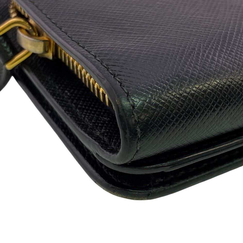 Prada Chain Wallet Leather Black — view 3