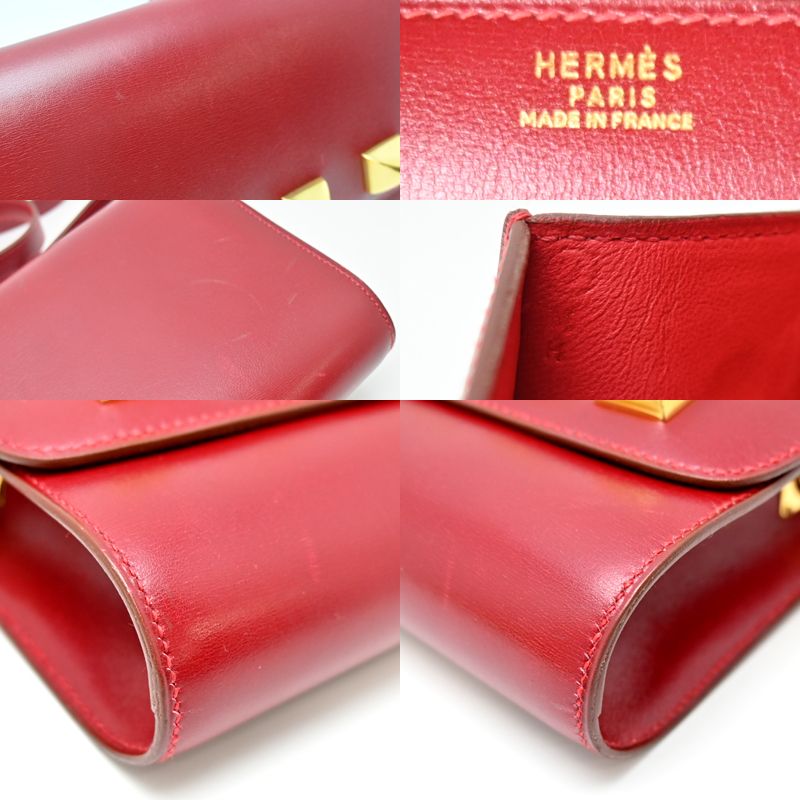 Hermes Shoulder Bag Rouge Garance — view 8