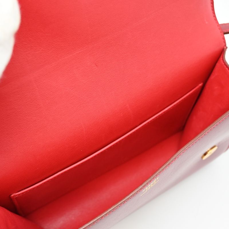 Hermes Shoulder Bag Rouge Garance — view 6