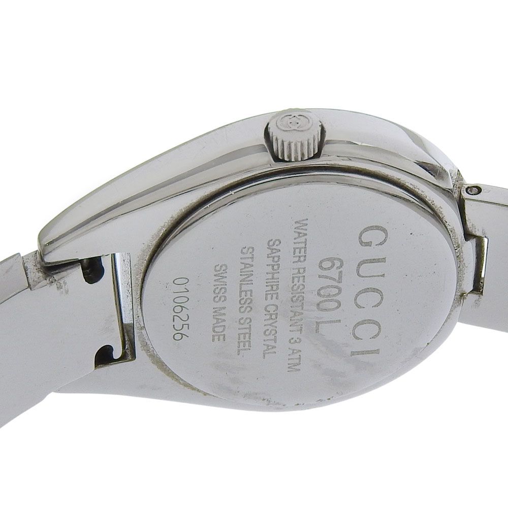 Gucci Stainless Steel Quartz Analog Display Clear Dial Watch — view 6