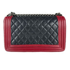Chanel Shoulder Bag Boy Black Red — view 3