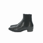 Celine Chelsea Boots Side Gore Leather Shoes Black 42.5 — view 2