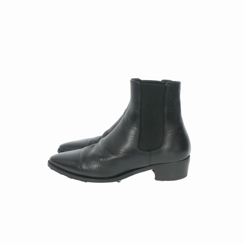 Celine Chelsea Boots Side Gore Leather Shoes Black 42.5 — view 2