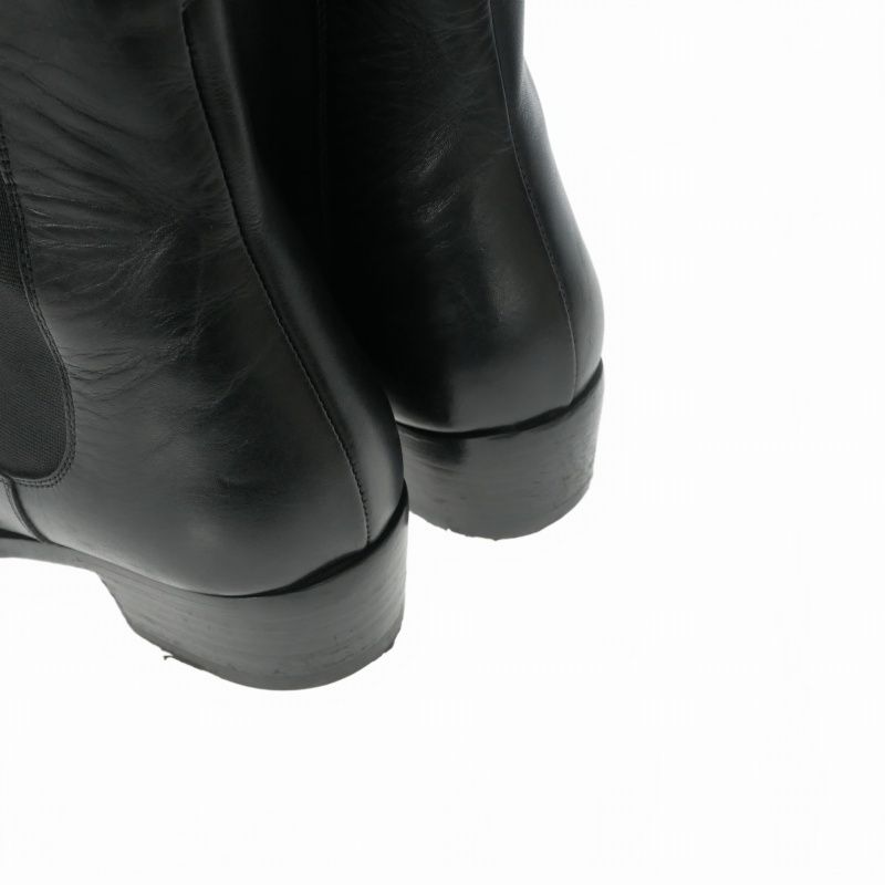 Celine Chelsea Boots Side Gore Leather Shoes Black 42.5 — view 6