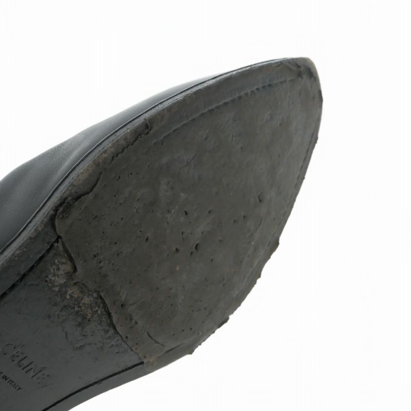 Celine Chelsea Boots Side Gore Leather Shoes Black 42.5 — view 7