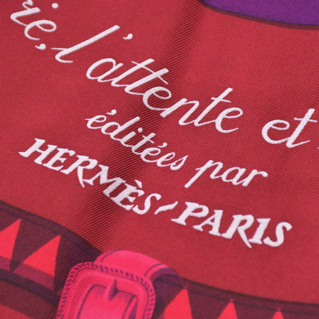 Hermes Kyoto Gion Pop Up Limited Scarf Carre 90 Silk Color Pink — view 8