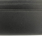 Prada Saffiano Triang Leather Triangle Logo Bifold Wallet Qhh Black — view 6