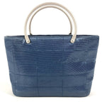 Chanel Handbag Metal Handle Nylon Canvas Blue — view 2
