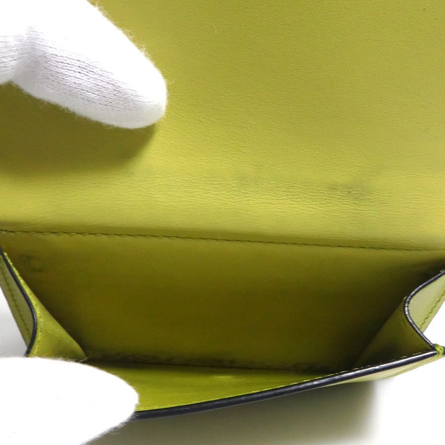 Loewe Trifold Wallet Leather Green Yellowgreen — view 7