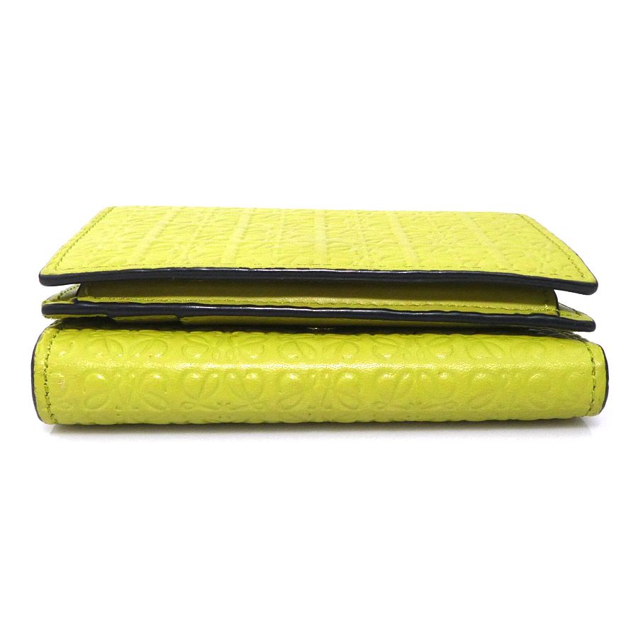 Loewe Trifold Wallet Leather Green Yellowgreen — view 5