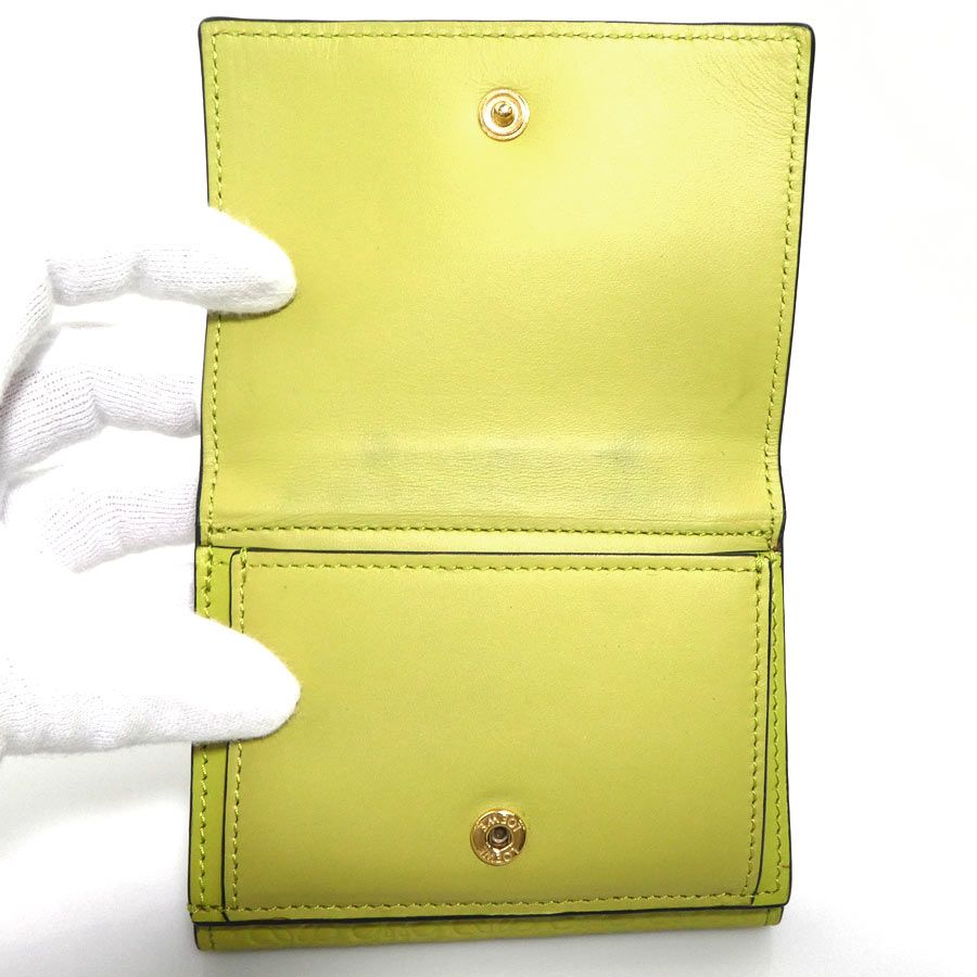 Loewe Trifold Wallet Leather Green Yellowgreen — view 6