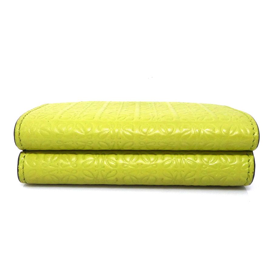 Loewe Trifold Wallet Leather Green Yellowgreen — view 3