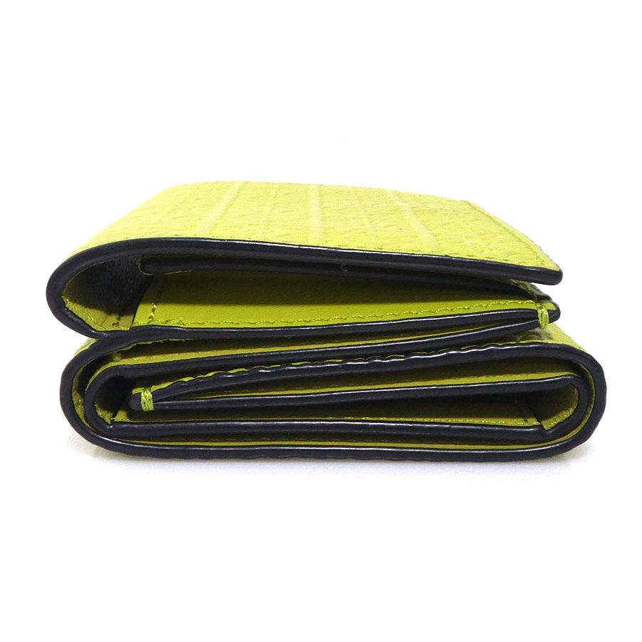 Loewe Trifold Wallet Leather Green Yellowgreen — view 4