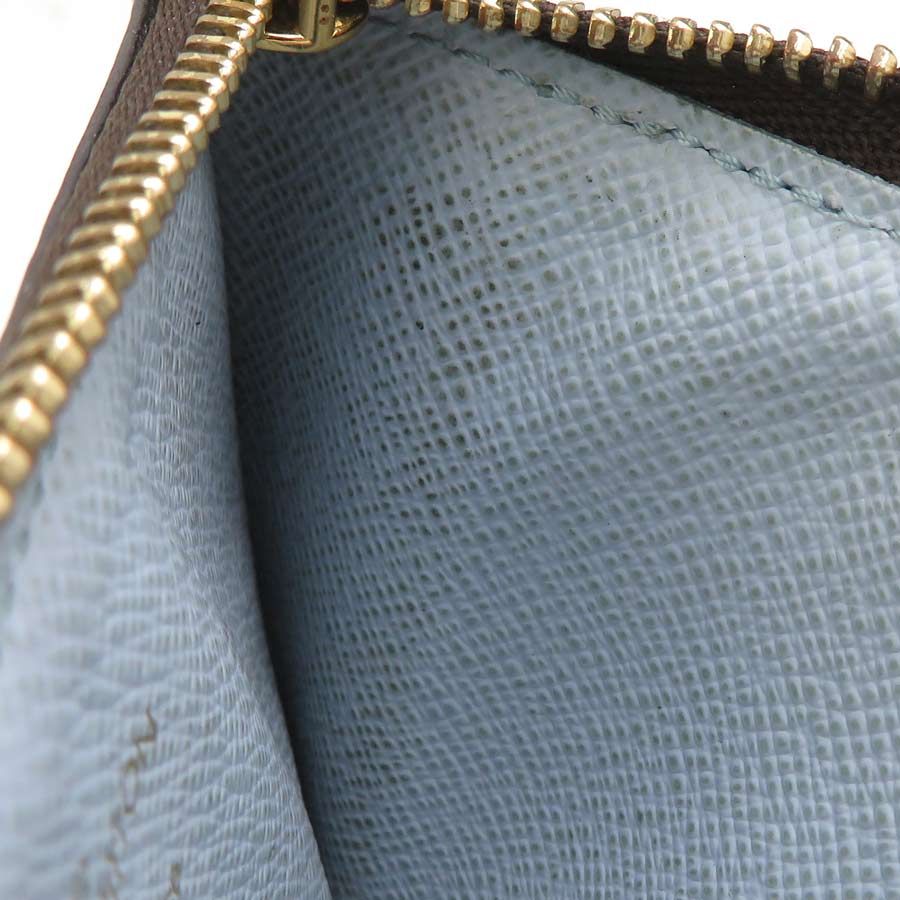 Louis Vuitton Card Case Coin Holder Romy Brown Light Blue — view 9