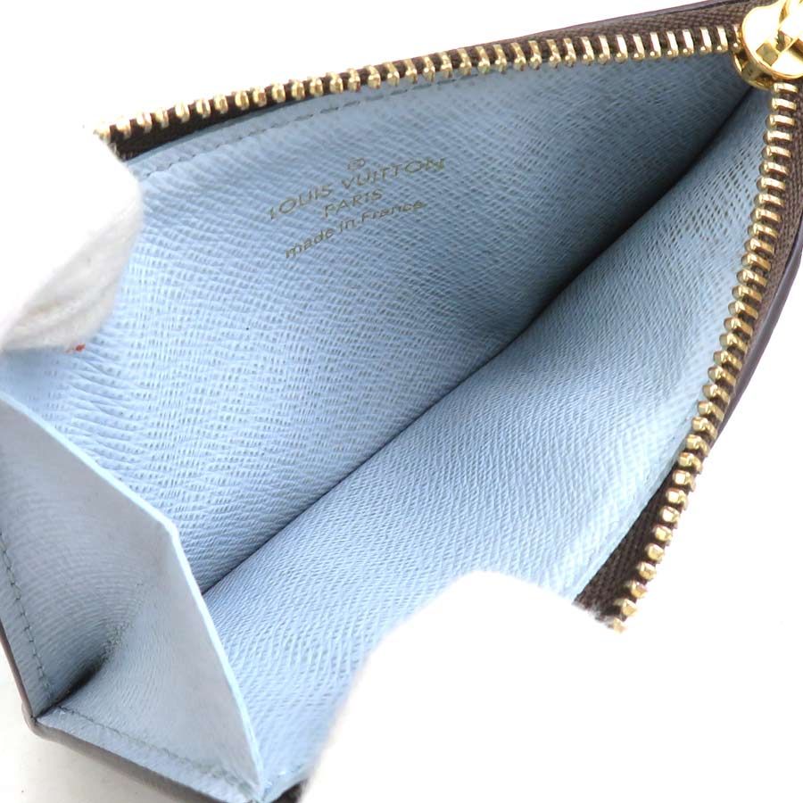 Louis Vuitton Card Case Coin Holder Romy Brown Light Blue — view 6