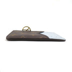 Louis Vuitton Card Case Coin Holder Romy Brown Light Blue — view 5