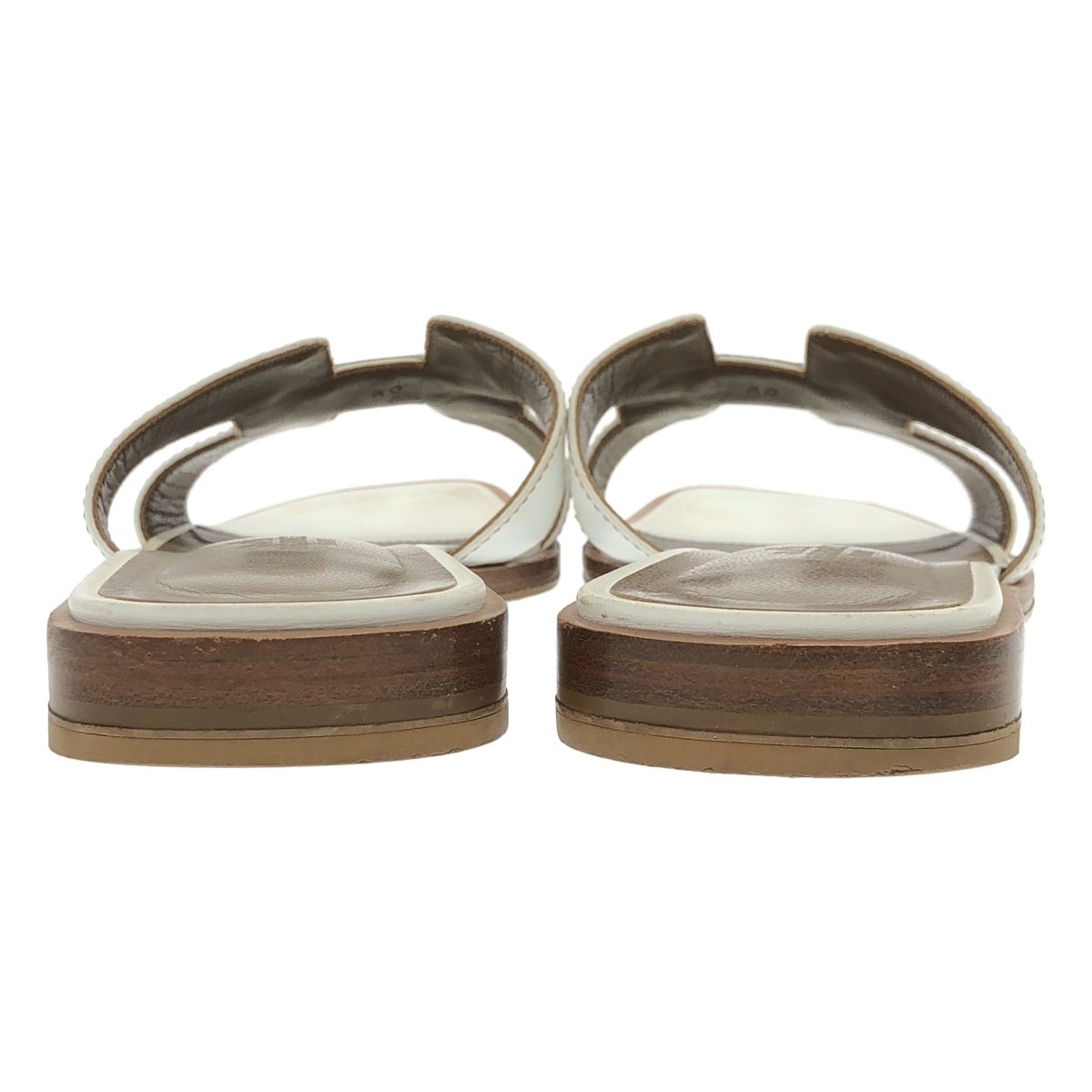 Hermes Oran Sandal White 37.5 — view 3