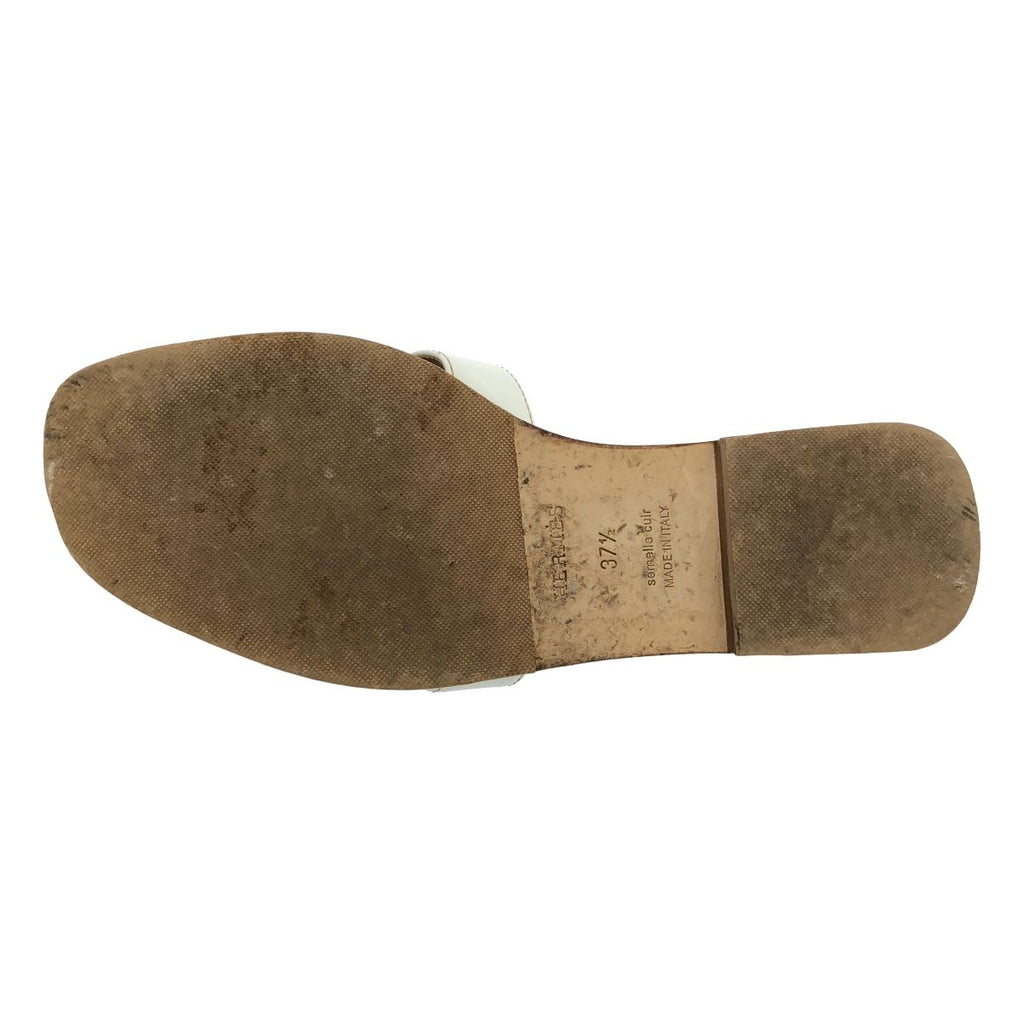 Hermes Oran Sandal White 37.5 — view 4