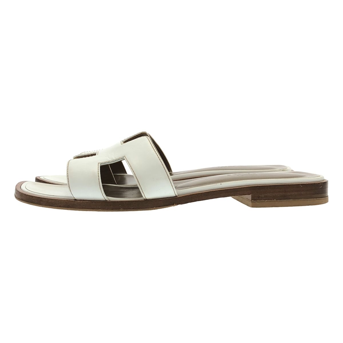 Hermes Oran Sandal White 37.5 — view 2